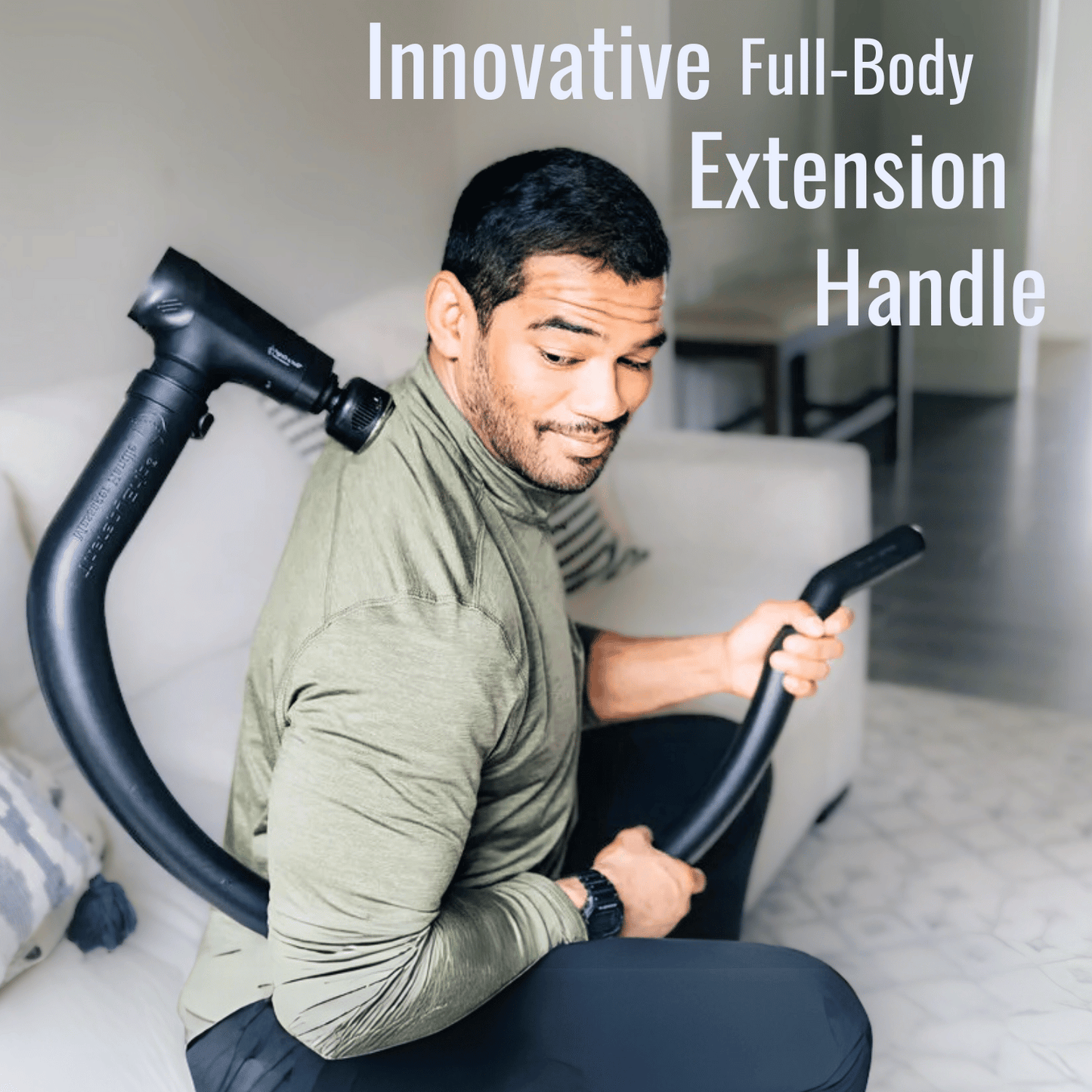 TherapyGrip Professional Massage Gun & Extended Handle - Complete System